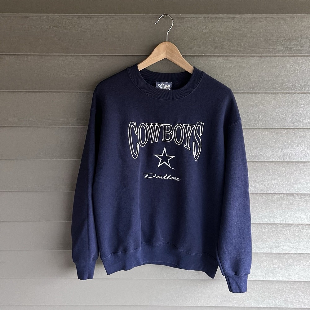 Vintage Lee Sport Dallas Cowboys Sweatshirt Mens M Navy Embroidered Made USA